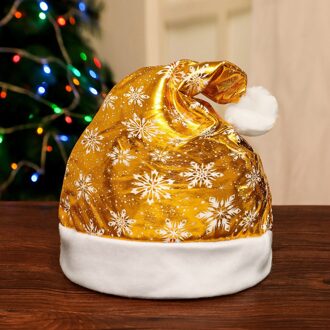 Kerst Hoeden Goud Rood Pailletten Volwassenen Kinderen Kinderen Kostuum Kerstman Festival Hoed Ornament Voor Nieuwjaar Kinderen SDM-10