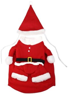 Kerst Huisdier Kleding Hond Kat Kerstman Kostuum Winter Warm Pak Kapmantel Pet Supply Katoen Kleding Voor Kat Honden