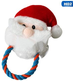 Kerst Huisdier Speelgoed Voor Hond Katten Katoenen Touw Speelgoed Bijtvast Santa Vorm Pop Chew Speelgoed Hond Training Entertainment squeak Speelgoed H02