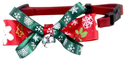 Kerst Huisdier Strik Kraag Snowflake Gedrukt Kat Hond Vlinderdas Ketting Verstelbare Kleine Hond Mode Kraag Voor Kerst 2
