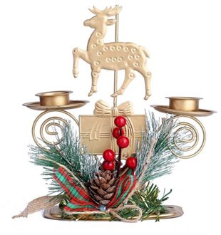 Kerst Ijzeren Art Kandelaar Houders Desktop Decoratie Craft Festival Feestartikelen Home Decor Jaar