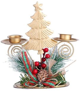 Kerst Ijzeren Art Kandelaar Houders Desktop Decoratie Craft Festival Feestartikelen Home Decor Jaar