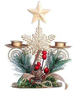 Kerst Ijzeren Art Kandelaar Houders Desktop Decoratie Craft Festival Feestartikelen Home Decor Jaar