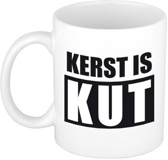 Kerst is kut koffiemok / theebeker Kerstmis 300 ml - Bekers Wit