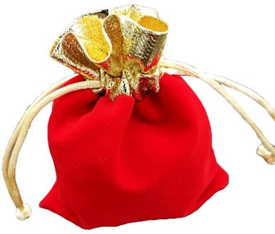 Kerst Jaar Festival Grabbelton Met Gratis Verrassing, wedding Bag Dozen Zachte Sieraden Zakjes Kleine Bags 7X9CM rood