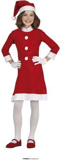 Kerst Jurkje Klassiek Meisje Rood - Zalm, Wit - Transparant