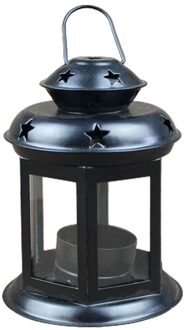 Kerst Kaars Smeedijzeren Decoratie Wind Lantaarn Decoratie Thuis Decoratie Scene Layout Woonkamer Decoratie zwart