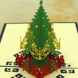 Kerst Kaart 3D Pop Up Wenskaarten voor Jaar Wenskaarten Papier Craft Kaarten Xmas Ansichtkaarten Benodigdheden