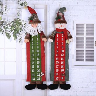 Kerst Kalender Santa Sneeuwpop 3D Pop Decals Advent Kalender Kerst Countdown Kalender Kerst Decoraties Voor Huis sneeuwman
