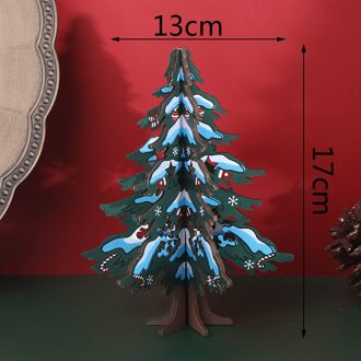 Kerst Kleur Geschilderd Kerstboom Desktop Diy Houten Mini Kerstboom GN