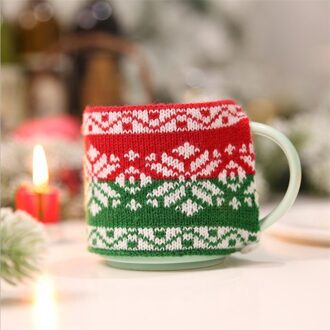 Kerst Koffie Cup Gezellige Gebreide Mok Warmer Mouwen Anti Brandwonden Cup Mouwen Voor Kerst Decoratie Tafel Decor