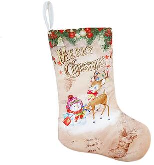 Kerst Kousen Hanger Kerst Patroon Print Party Home Decoratie Levert Bags Doek Ornamenten Kleine Laarzen Hanger
