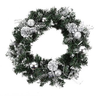 Kerst Krans Met Batterij Aangedreven Led Licht String Front Deur Opknoping Garland Vakantiehuis Decoraties S / 30 Cm
