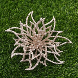 Kerst Kunstbloemen Voor Thuis Vrolijk Kerstboom Decoratie Glitter Kunstmatige Bloem Hoofd Wedding Xmas Levert 1