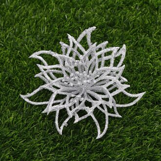 Kerst Kunstbloemen Voor Thuis Vrolijk Kerstboom Decoratie Glitter Kunstmatige Bloem Hoofd Wedding Xmas Levert 5