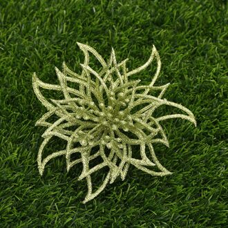 Kerst Kunstbloemen Voor Thuis Vrolijk Kerstboom Decoratie Glitter Kunstmatige Bloem Hoofd Wedding Xmas Levert 6