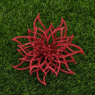 Kerst Kunstbloemen Voor Thuis Vrolijk Kerstboom Decoratie Glitter Kunstmatige Bloem Hoofd Wedding Xmas Levert 8