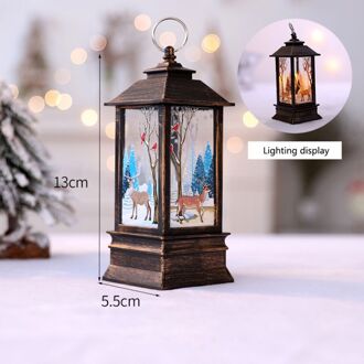 Kerst Led Simulatie Licht Olie Lamp Xmas Kaars Nachtlampje Opknoping Ornament Craft GD
