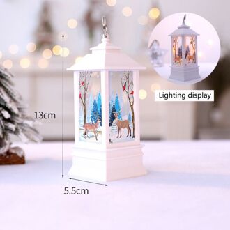 Kerst Led Simulatie Licht Olie Lamp Xmas Kaars Nachtlampje Opknoping Ornament Craft WD