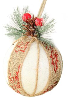Kerst Linnen Ballen Hanger Kerstballen Xmas Tree Opknoping Ornament Home Party Speelgoed Decoratie Goud