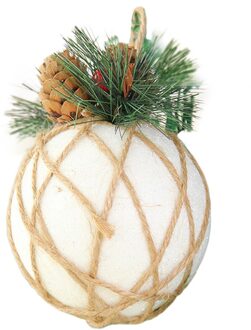 Kerst Linnen Ballen Hanger Kerstballen Xmas Tree Opknoping Ornament Home Party Speelgoed Decoratie Rood