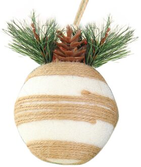 Kerst Linnen Ballen Hanger Kerstballen Xmas Tree Opknoping Ornament Home Party Speelgoed Decoratie Zilver