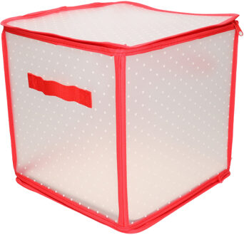 Kerst opbergbox - 31 x 31 x 31 cm - voor 27x kerstballen - opruimen/opbergen