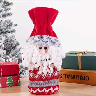 Kerst Ornamenten Rode Wijn Zak Wijn Fles Set Thuis Tafeldecoratie Kerst Feestartikelen Рождество G
