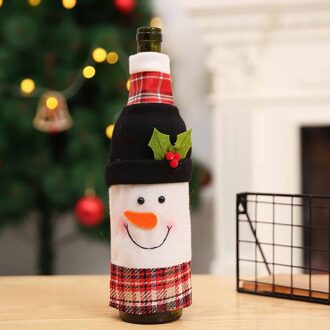 Kerst Ornamenten Rode Wijn Zak Wijn Fles Set Thuis Tafeldecoratie Kerst Feestartikelen Рождество