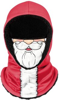 Kerst Outdoor Hooded Winddicht Zon Bescherming Masker Sport Veiligheid Gezichtsmasker One Size Fit Meest, Stretchy Zacht En Modieuze rood