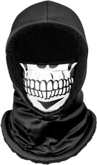 Kerst Outdoor Hooded Winddicht Zon Bescherming Masker Sport Veiligheid Gezichtsmasker One Size Fit Meest, Stretchy Zacht En Modieuze zwart