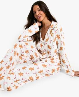 Kerst Peperkoek Man Print Langarmig Shirt & Broek Pyjama Set, Multi - 44