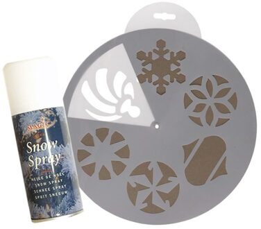 Kerst raamsjablonen/raamdecoratie - 6 vormen - met sneeuwspray