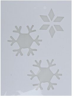 Kerst raamsjabloon sneeuwvlok - wit - 35 cm - raamdecoratie - kerstversiering