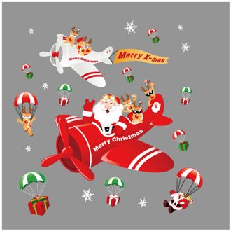 Kerst Raamsticker Venster Decoratie Kerstman Statische Sticker Kerst Decoraties Voor Home Decor Sticker B