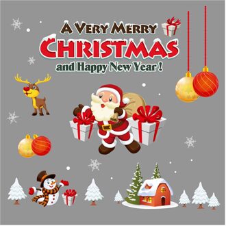 Kerst Raamsticker Venster Decoratie Kerstman Statische Sticker Kerst Decoraties Voor Home Decor Sticker