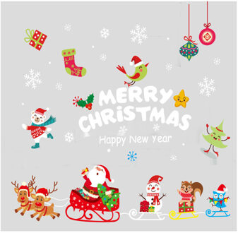 Kerst Raamsticker Venster Decoratie Kerstman Statische Sticker Kerst Decoraties Voor Home Decor Sticker