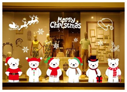 Kerst Raamstickers Party Decoratie-Winter Wonderland Party Winter Decals Herbruikbare Grote Sneeuwvlok Stickers Winter 2