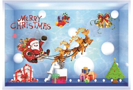 Kerst Raamstickers Party Decoratie-Winter Wonderland Party Winter Decals Herbruikbare Grote Sneeuwvlok Stickers Winter 3