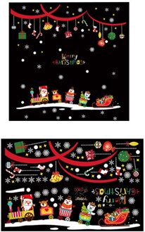 Kerst Raamstickers Vrolijk Kerstfeest Decoraties Voor Thuis Kerst Muursticker Kinderkamer Muurstickers Jaar Sticker # Y20