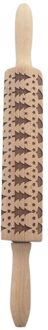 Kerst Rolling Pin Gegraveerd Deegroller Reliëf Deegroller Patroon Roller