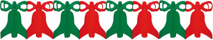 Kerst slinger - kerstklokken - 3 meter - papier - brandvertragend - kerstversiering Rood