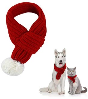 Kerst Soft Hond Kat Sjaal Voor Huisdieren Gebreide Decoratie Kerst Sjaal Voor Huisdieren Decoratie Kleding 1Pc Stijlvolle En Opwarming