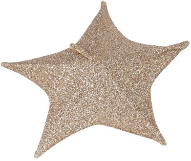 Kerst Ster 50Cm 30 Led Stof Goud