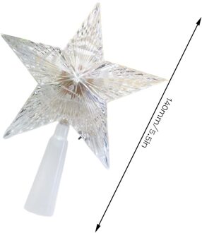 Kerst Ster Verlichting Kerstboom Topper Star 3D Led Top Lights Auto Flash Kerstfeest Decoraties Voor Huis 14CM