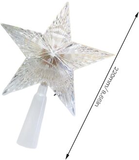 Kerst Ster Verlichting Kerstboom Topper Star 3D Led Top Lights Auto Flash Kerstfeest Decoraties Voor Huis 22CM