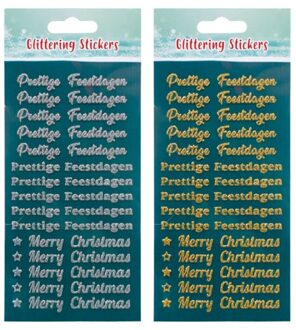 Kerst stickers goud / zilver assorti