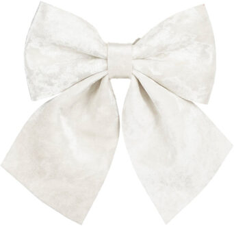 Kerst strik - wit - 20 x 24 cm - fluweel