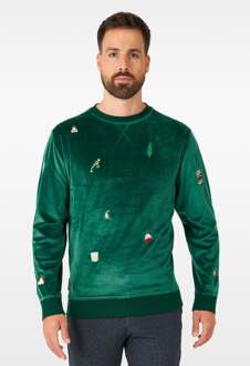Kerst Sweater Groen X-Mas Icons Opposuits Deluxe