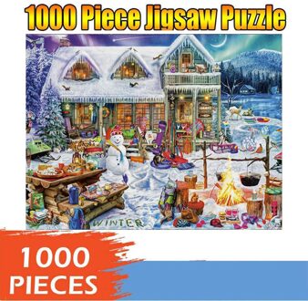 Kerst Thema 1000 Stuk Volwassen Kinderen Puzzel Patroon Speelgoed Mooie Kerst Patroon Puzzel 1000 Stuk